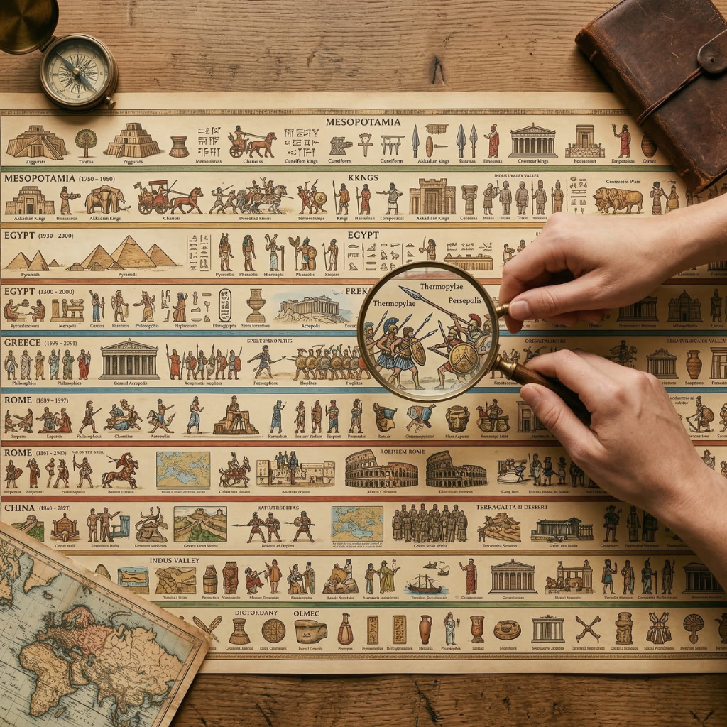 WHAT YOU’LL DISCOVER INSIDE THIS 23-FOOT HISTORY TIMELINE